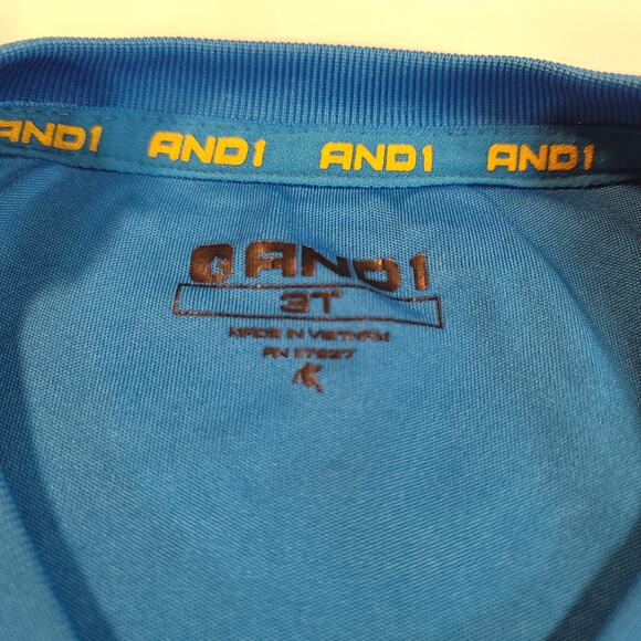 And One Basketball Casual Graphic Sleeveless T-Shirt Youth Boys Size 3T Blue - Picture 3 of 7